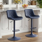Bar Stools Breakfast Chairs with Back PU Leather