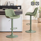 Bar Stools Breakfast Chairs with Back PU Leather