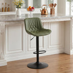 Bar Stools Breakfast Chairs with Back PU Leather