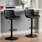Bar Stools Breakfast Chairs with Back PU Leather