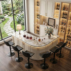 Bar Stools Breakfast Chairs with Back PU Leather
