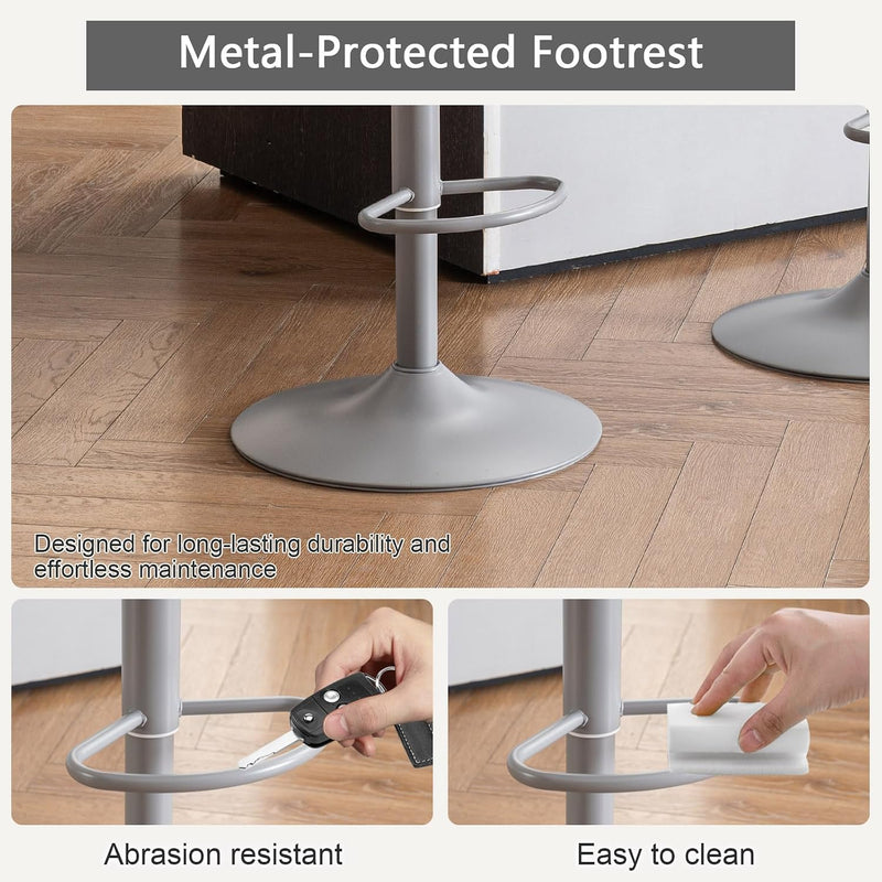 Bar Stools Breakfast Chairs with Back PU Leather