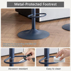 Bar Stools Breakfast Chairs with Back PU Leather