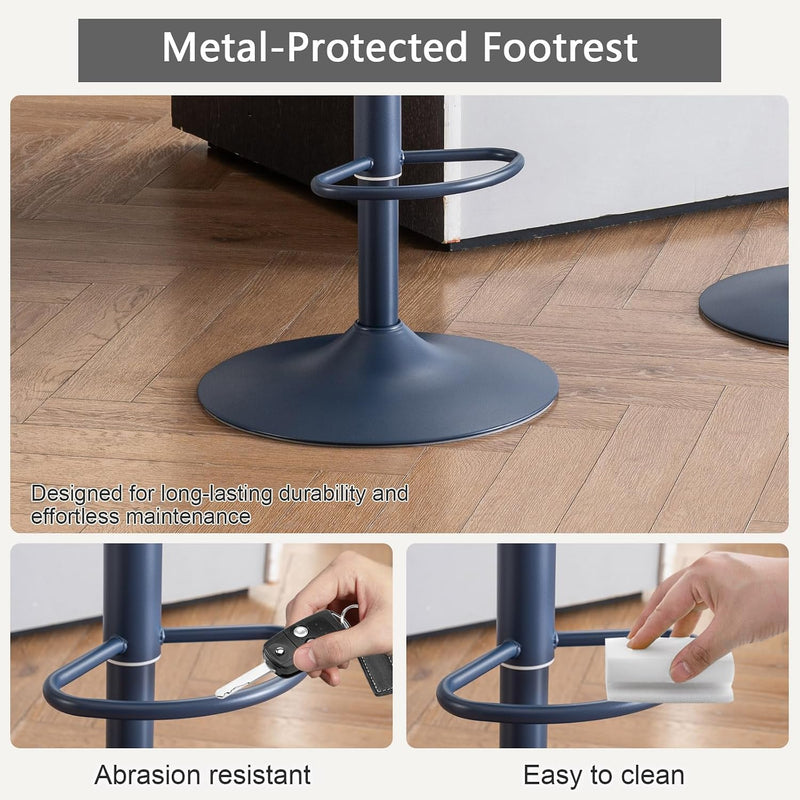Bar Stools Breakfast Chairs with Back PU Leather