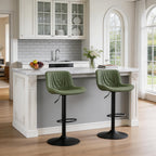 Bar Stools Breakfast Chairs with Back PU Leather