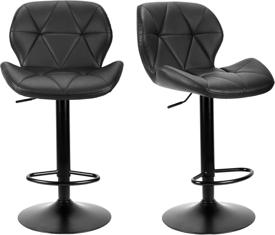 Bar Stools Chairs Modern Height Adjustable Kitchen (Set of 2)