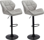 Bar Stools Chairs Modern Height Adjustable Kitchen (Set of 2)