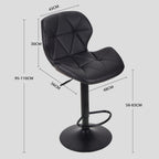 Bar Stools Chairs Modern Height Adjustable Kitchen (Set of 2)