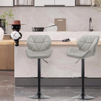 Bar Stools Chairs Modern Height Adjustable Kitchen (Set of 2)