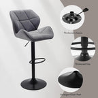 Bar Stools Chairs Modern Height Adjustable Kitchen (Set of 2)