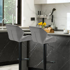 Bar Stools Chairs Modern Height Adjustable Kitchen (Set of 2)