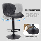 Bar Stools Chairs Modern Height Adjustable Kitchen (Set of 2)