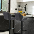 Bar Stools Chairs Modern Height Adjustable Kitchen (Set of 2)