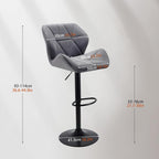 Bar Stools Chairs Modern Height Adjustable Kitchen (Set of 2)