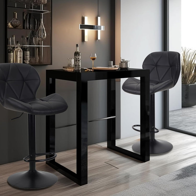 Bar Stools Chairs Modern Height Adjustable Kitchen (Set of 2)