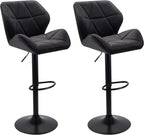 Bar Stools Chairs Modern Height Adjustable Kitchen (Set of 2)