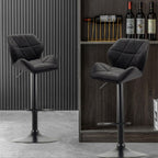 Bar Stools Chairs Modern Height Adjustable Kitchen (Set of 2)