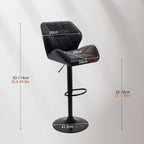 Bar Stools Chairs Modern Height Adjustable Kitchen (Set of 2)