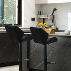 Bar Stools Chairs Modern Height Adjustable Kitchen (Set of 2)