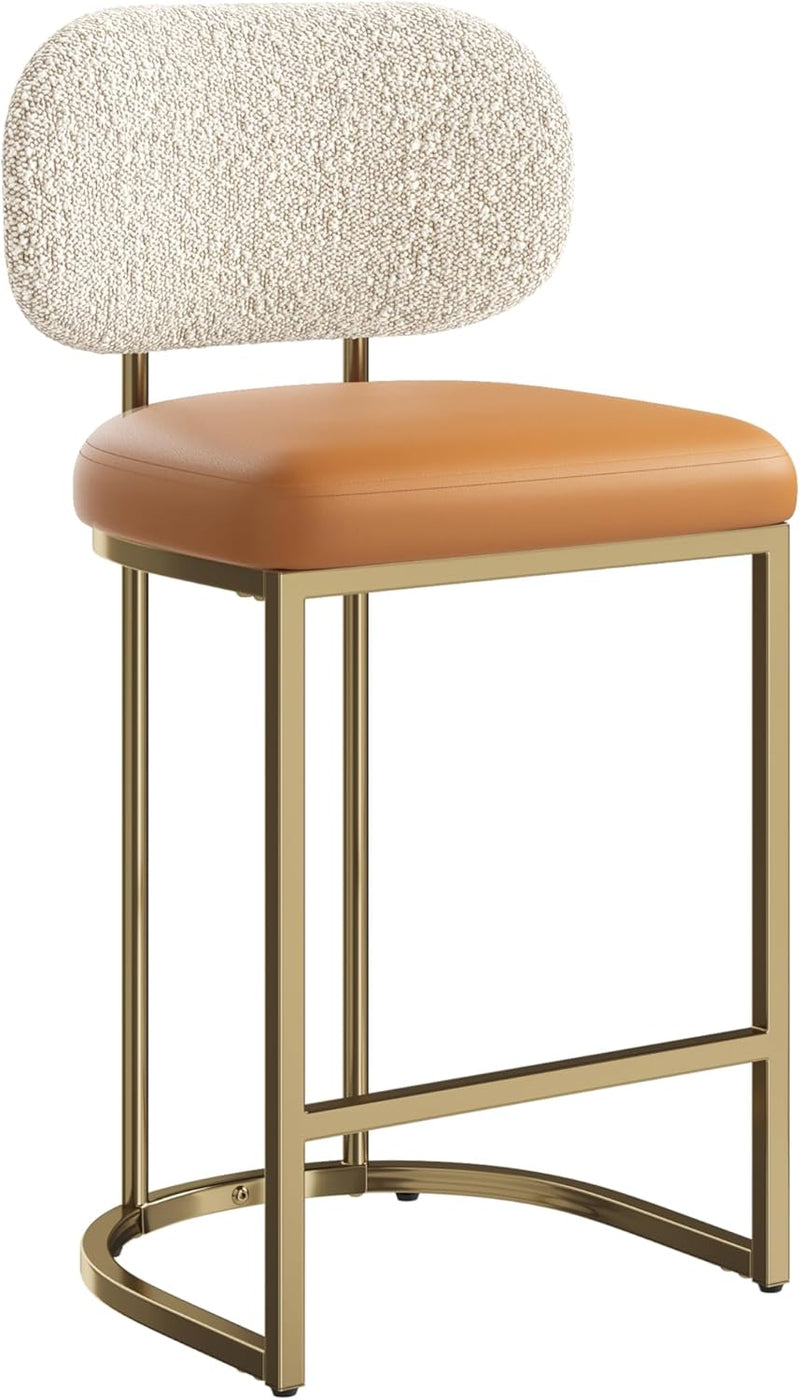 Bar Stools Counter Chairs with Backs and 9 (Set of 2)