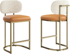 Bar Stools Counter Chairs with Backs and 9 (Set of 2)