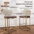 Bar Stools Counter Chairs with Backs and 9 (Set of 2)