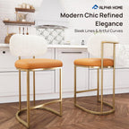 Bar Stools Counter Chairs with Backs and 9 (Set of 2)