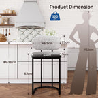 Bar Stools Counter Chairs with Backs and 9 (Set of 2)