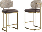 Bar Stools Counter Chairs with Backs and 9 (Set of 2)