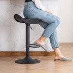 Bar Stools Counter Height Barstools PU Leather Woven (Set of 2)