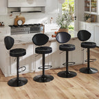 Bar Stools Faux Leather Breakfast (Set of 2)