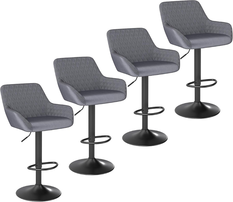 Bar Stools Height Adjustable Swivel Barstools (Set of 2)