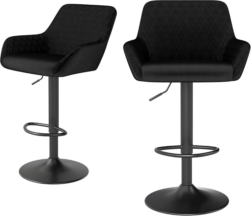 Bar Stools Height Adjustable Swivel Barstools (Set of 2)