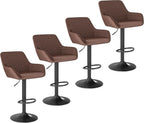 Bar Stools Height Adjustable Swivel Barstools (Set of 2)
