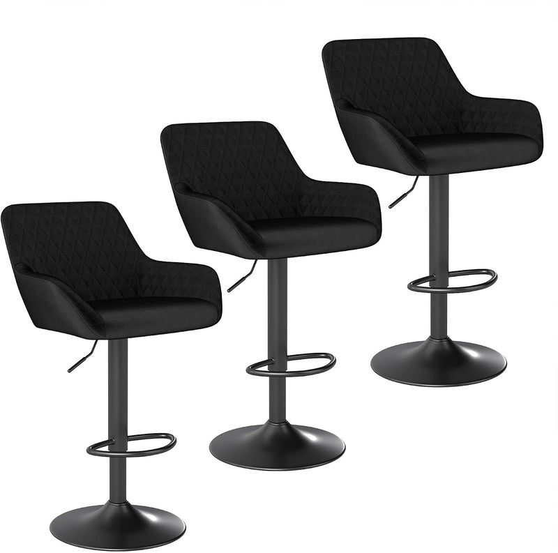 Bar Stools Height Adjustable Swivel Barstools (Set of 2)