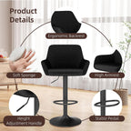 Bar Stools Height Adjustable Swivel Barstools (Set of 2)