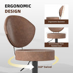 Bar Stools Faux Leather Breakfast (Set of 3)
