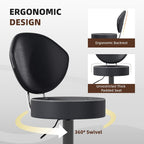 Bar Stools Faux Leather Breakfast (Set of 3)
