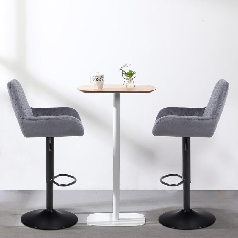 Bar Stools Height Adjustable Swivel Barstools (Set of 2)