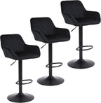 Bar Stools Height Adjustable Swivel Barstools (Set of 2)
