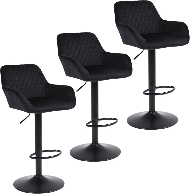 Bar Stools Height Adjustable Swivel Barstools (Set of 2)