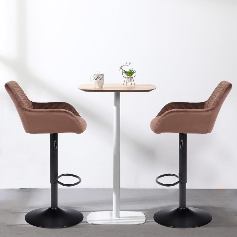 Bar Stools Height Adjustable Swivel Barstools (Set of 2)