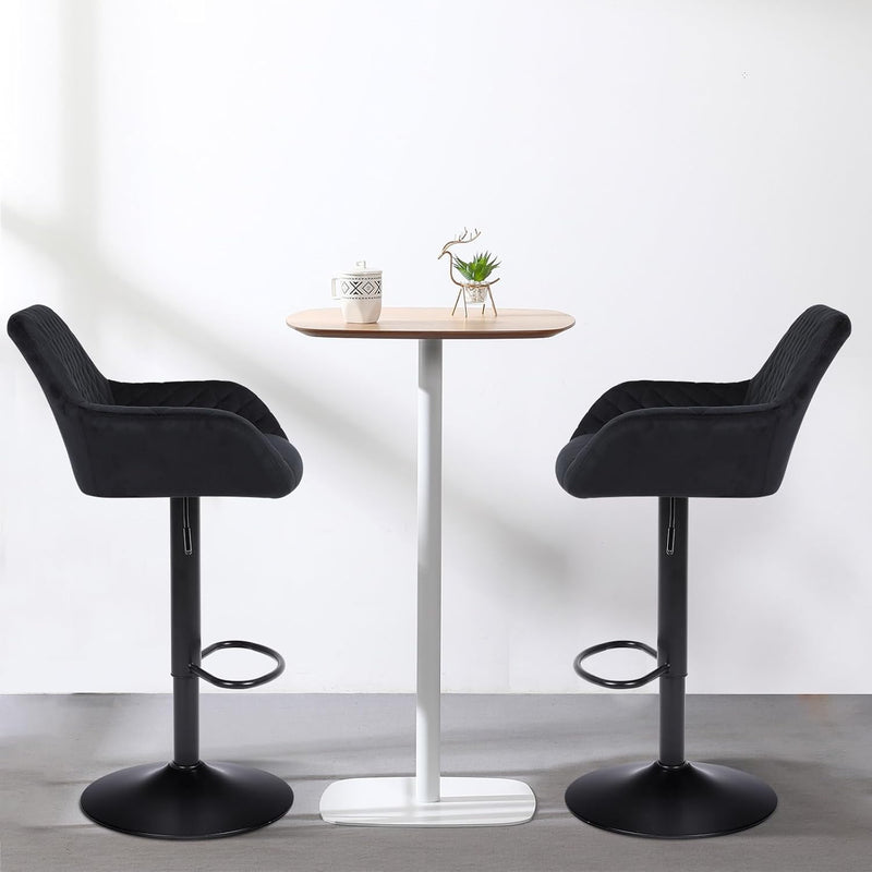 Bar Stools Height Adjustable Swivel Barstools (Set of 2)