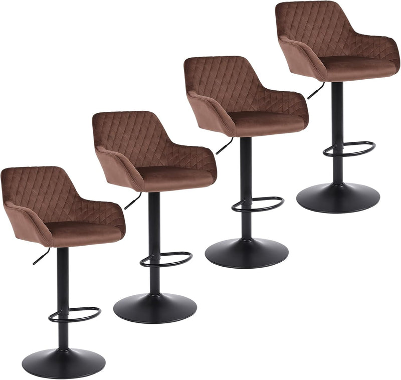Bar Stools Height Adjustable Swivel Barstools (Set of 2)