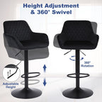 Bar Stools Height Adjustable Swivel Barstools (Set of 2)