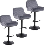 Bar Stools Height Adjustable Swivel Barstools (Set of 2)