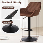 Bar Stools Height Adjustable Swivel Barstools (Set of 2)
