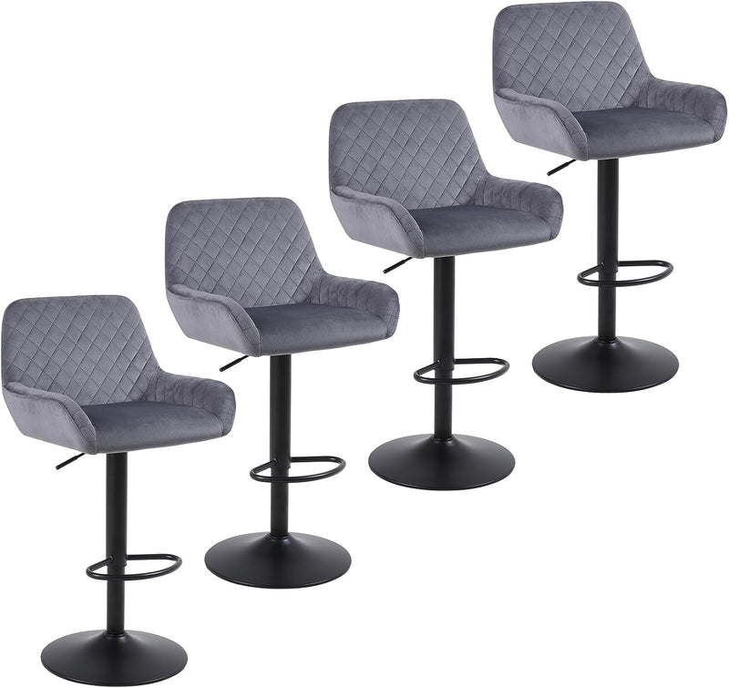 Bar Stools Height Adjustable Swivel Barstools (Set of 2)