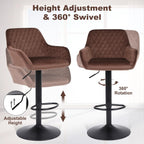 Bar Stools Height Adjustable Swivel Barstools (Set of 2)