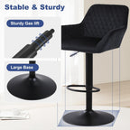 Bar Stools Height Adjustable Swivel Barstools (Set of 2)